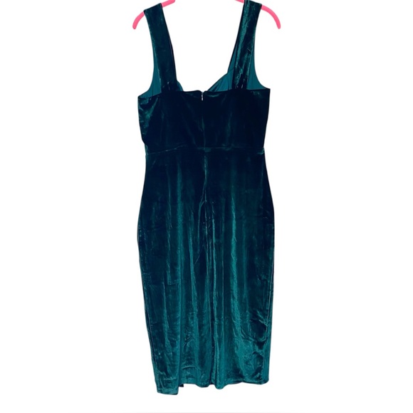 Lulus Baby You're The One Emerald Green Velvet Sleeveless Midi Dress L NWT 90’s - Picture 5 of 8